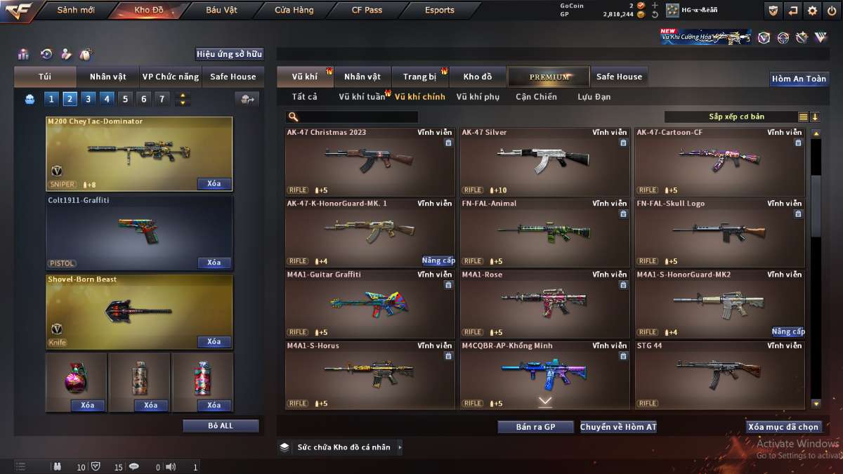 shop acc cf uy tin gia re